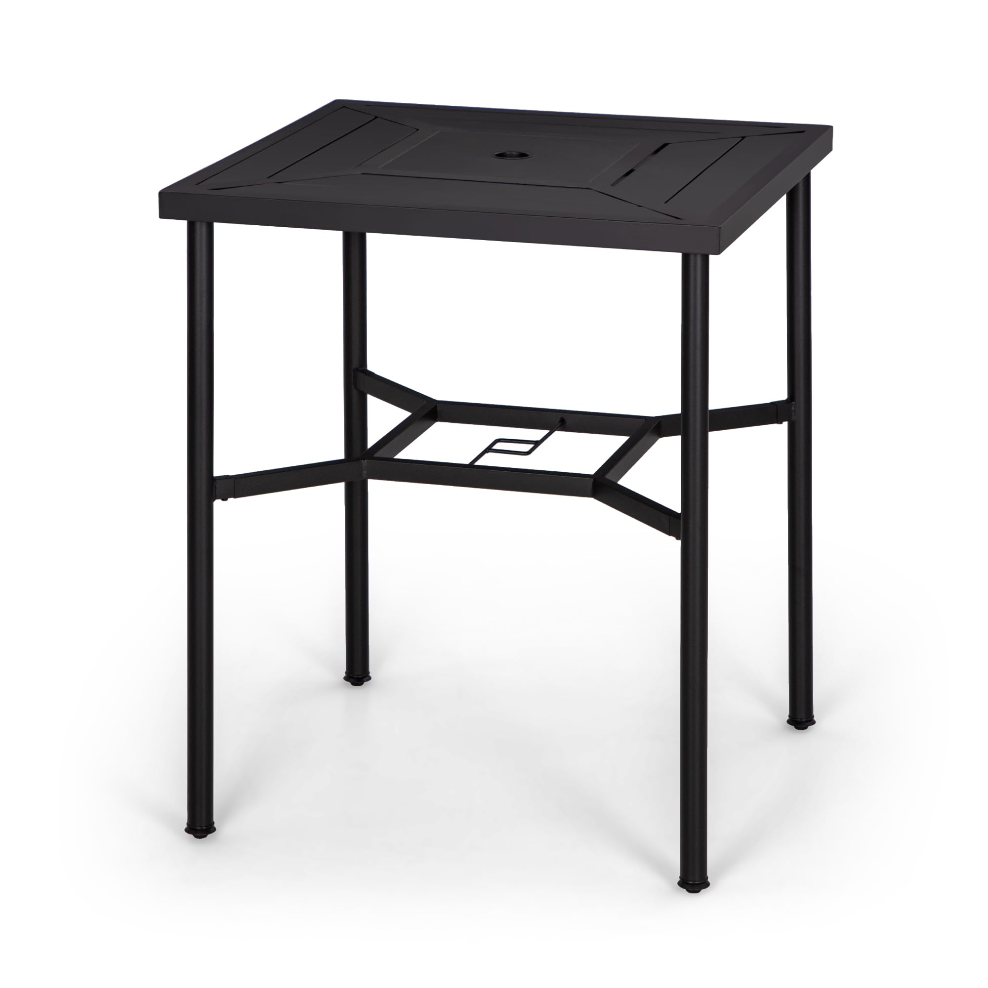 PHI VILLA 32x32 Inch Square Outdoor Patio Bar Table for 4 People - Durable Steel Frame Mesh Design - Perfect for Backyard, Garden, Deck & Poolside Dining - Weather-Resistant Outdoor Furniture for Entertaining