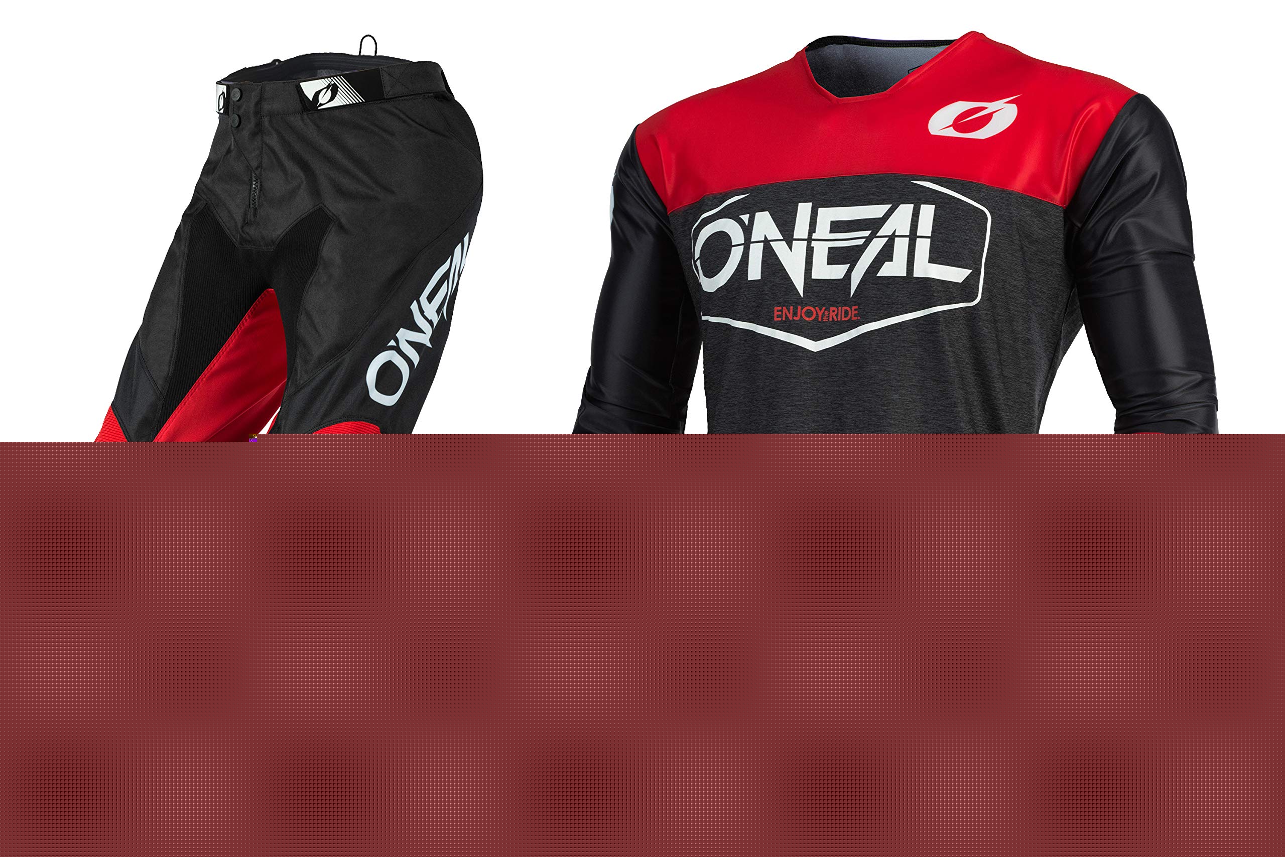 Oneal Mayhem-Lite Hexx Black/Red Motocross Jersey & Pants Combo - Dirt Bike Offroad MX Riding Gear Set (Jersey Adult Small/Pants W28) for Trail Racing & Motocross Training