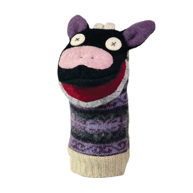 Cute & Levi Wool Animal Puppet - Soft Handmade Cow Puppet for Kids, Storytelling, and Interactive Play | Perfect for Imaginative Play, Classroom Activities, and Gift Giving