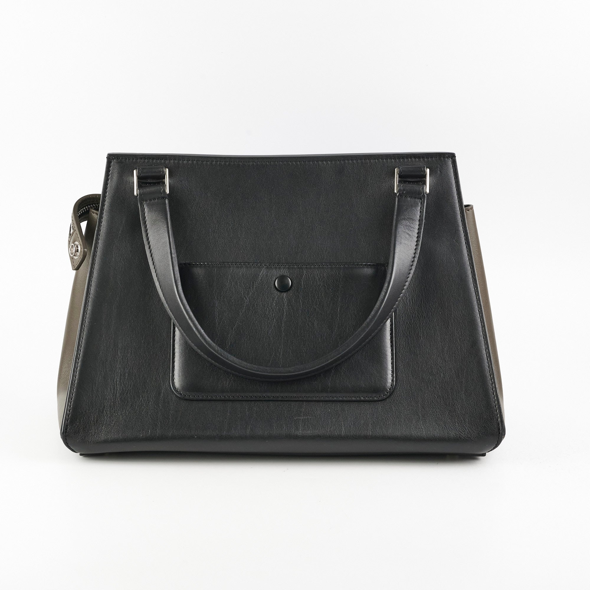 Celine Tri-Color Leather Trim Shoulder Bag for Women - Stylish Crossbody Purse for Work, Travel & Everyday Use