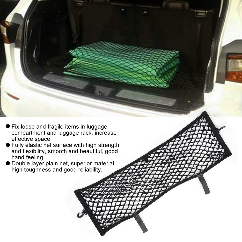 Aramox Car Trunk Organizer - Elastic Cargo Net with Double Layer Design for Secure Luggage Storage - Perfect for SUVs, Sedans, and Road Trips