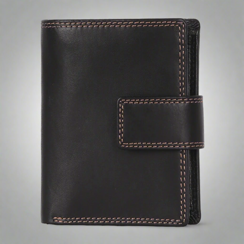 Premium MET Men's Fashion Leather Wallet - Slim RFID Blocking Bifold Wallet for Everyday Use & Travel - Perfect Gift for Dad, Husband, Boyfriend