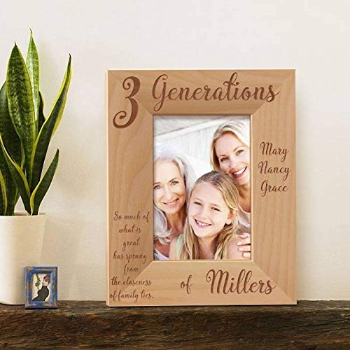 3 Family Generations Personalized Picture Frame 3.5