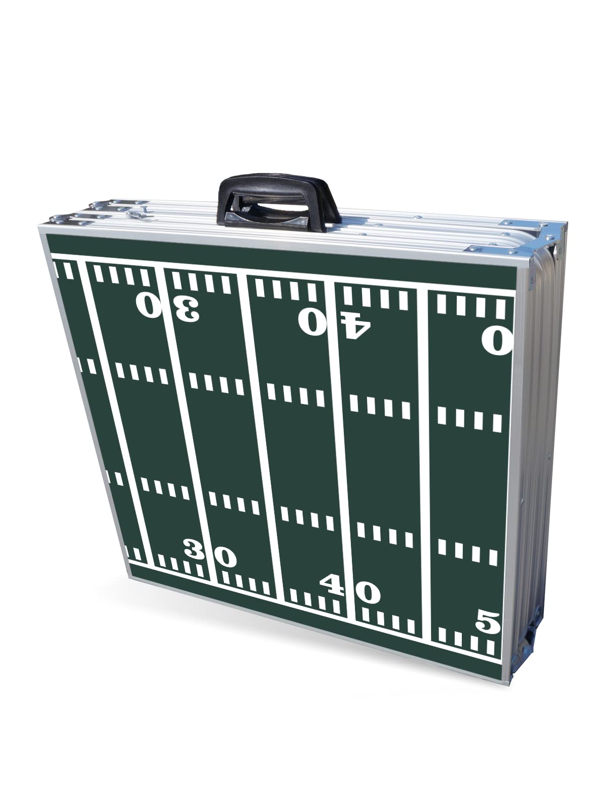 8-Foot Folding Portable Beer Pong Table with LED Lights & Optional Cup Holders - New York Jets Football Field Design | Perfect for Tailgating, Backyard Parties & College Events