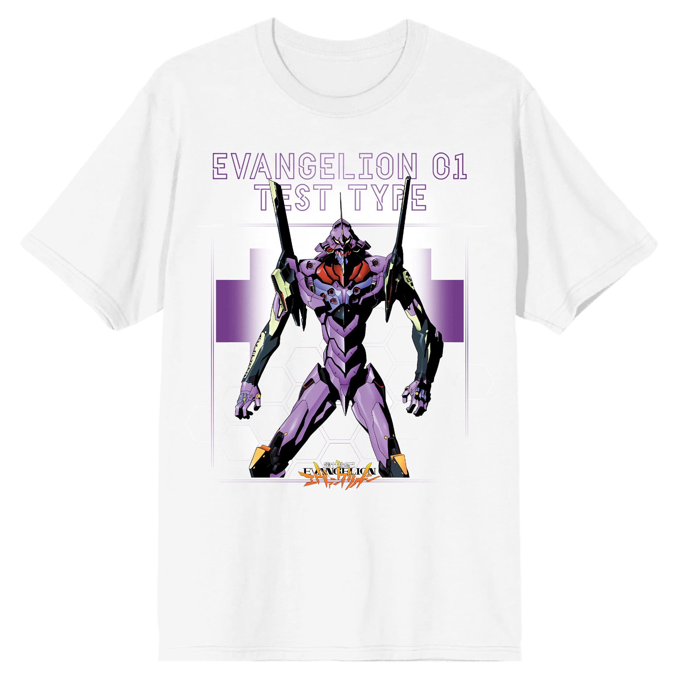 Neon Genesis Evangelion Anime 01 Test Type White T-Shirt - Official EVA-01 Merchandise for Anime Fans & Cosplay