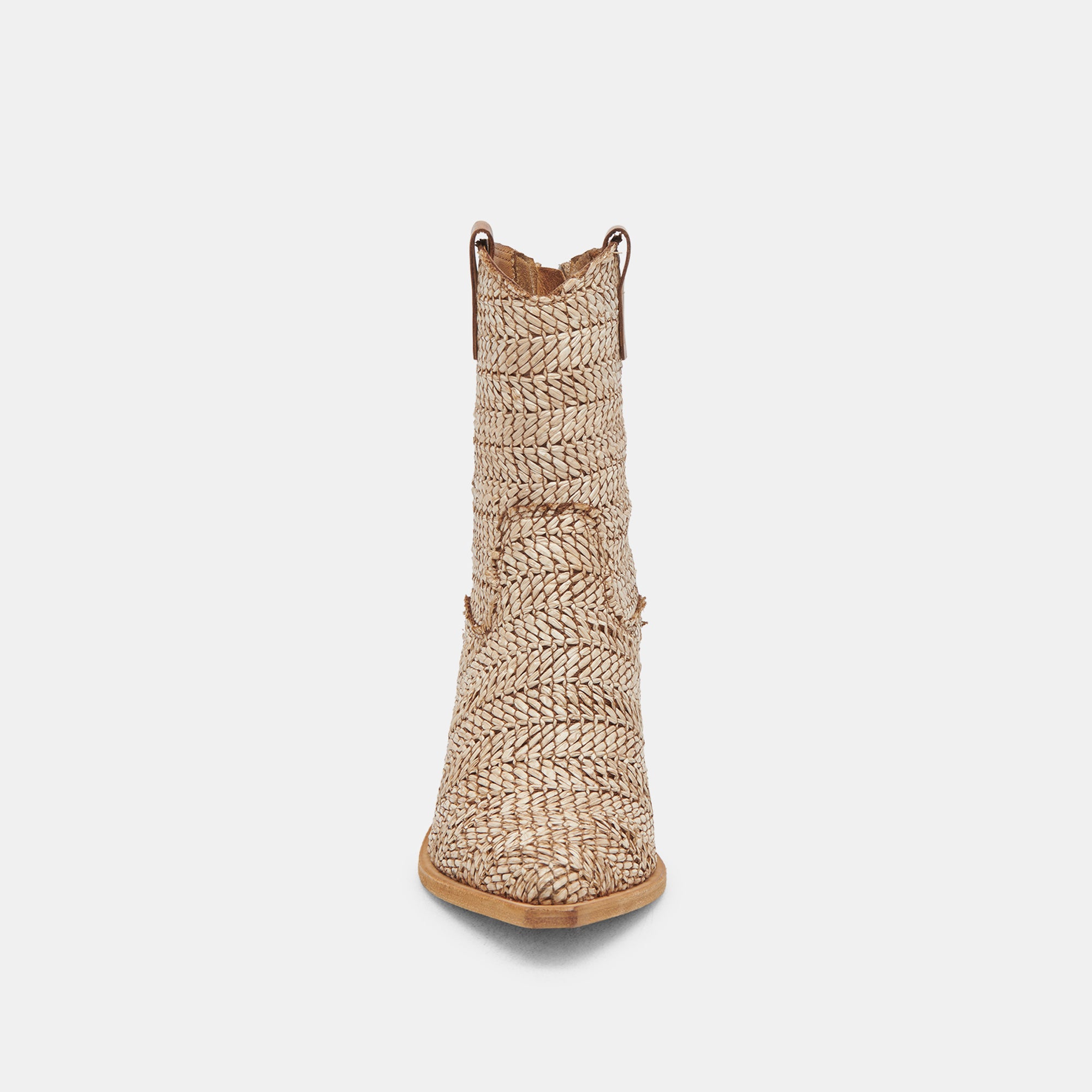 TEXIN Women's Brown Multi Raffia Booties - Comfortable Summer Sandals for Beach, Vacation & Casual Outings