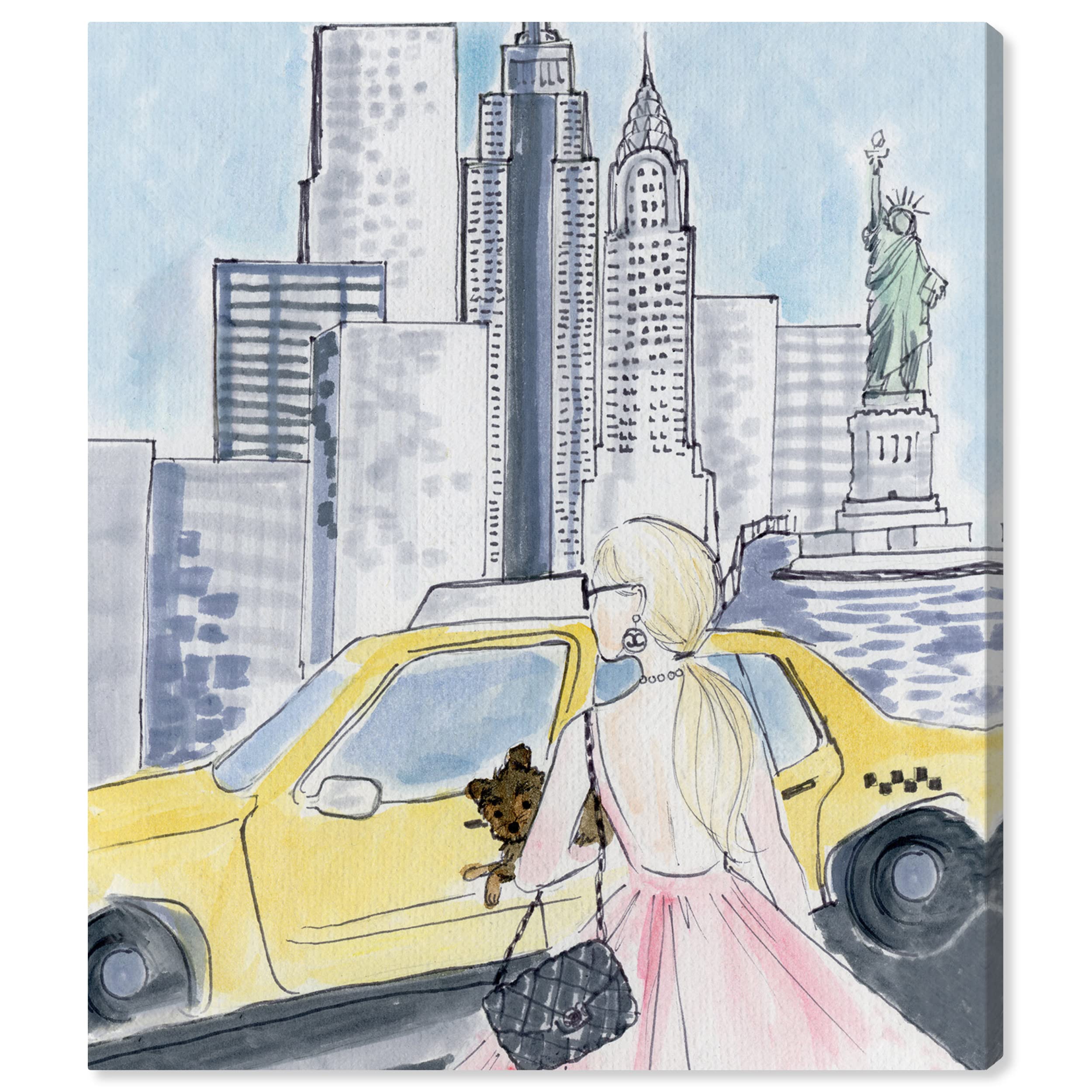 Oliver Gal Artist Co. Cities and Skylines Wall Art Canvas Print - 30x36 Inch Modern Home Decor in Yellow & Pink - Perfect for Living Room, Bedroom or Office Decor