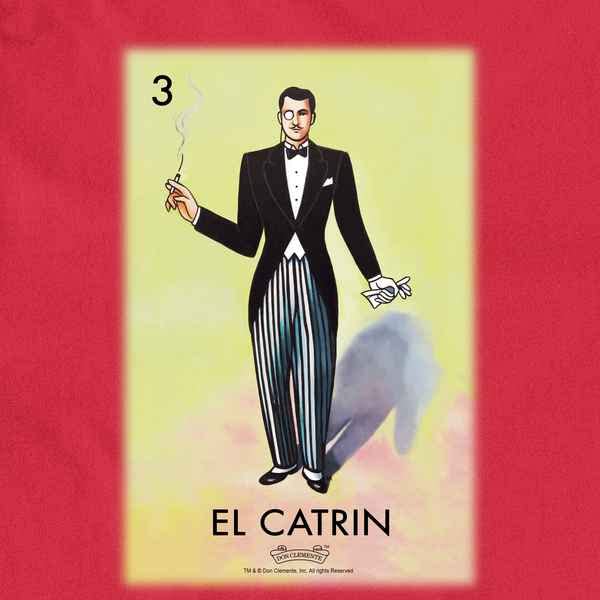 Pop Threads El Catrin Dandy Loteria Card Mexican Graphic T-Shirt for Men - Vintage Latino Style Cotton Tee - Perfect for Cinco de Mayo, Hispanic Heritage Month & Casual Wear
