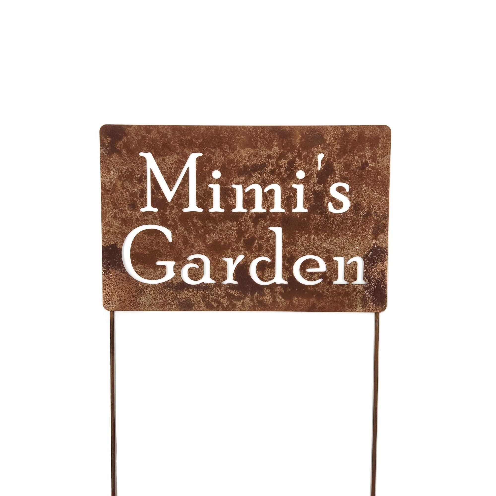 Personalized Family Name Garden Stake - 20 to 33 Inches Tall (Mimi's Garden, XL 33