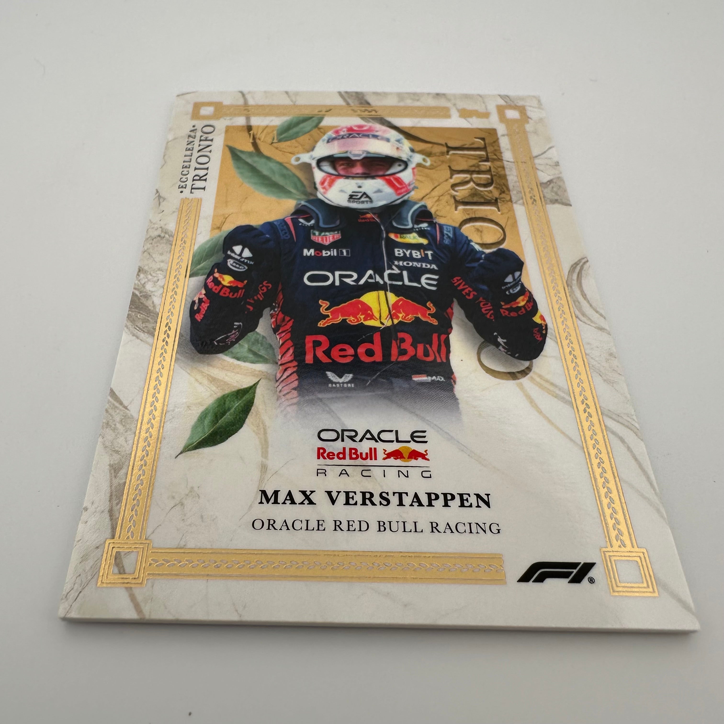 1/1 Gold Max Verstappen 2023 Eccellenza Triumph - Limited Edition Collectible F1 Racing Memorabilia for Fans & Display at Home/Office