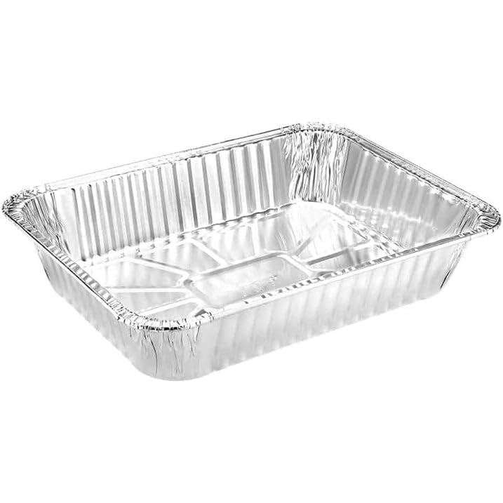 100-Pack Heavy Duty Disposable Aluminum Foil Pans 14.2x10.63x2.94 Inches - Rectangular Baking Pans for Roasting Chicken, Turkey, Vegetables - Perfect for Catering, Meal Prep & Holiday Cooking