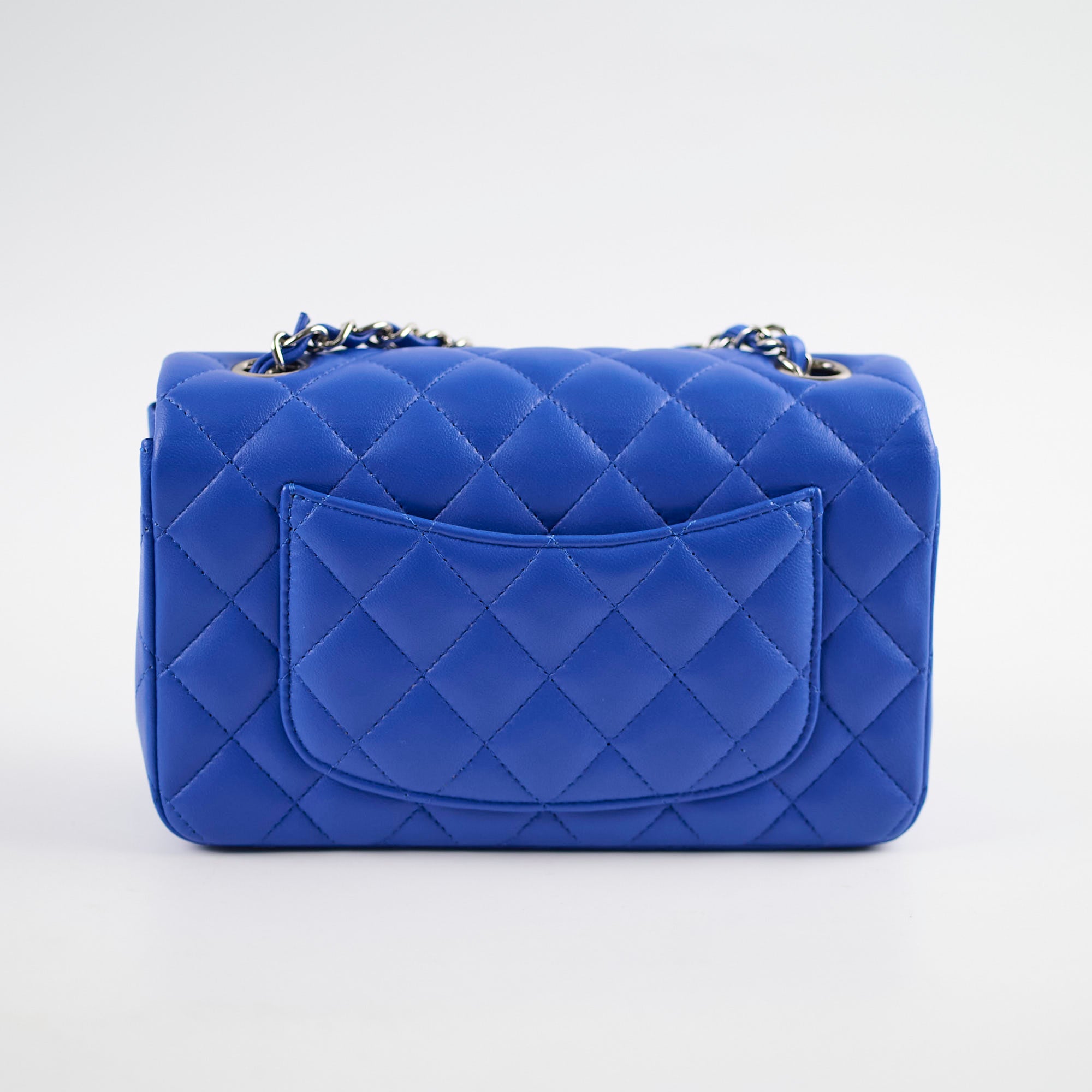 Chanel Mini Rectangular Flap Bag in Blue - 27 Series | Luxury Designer Crossbody Bag for Women | Perfect for Evening Parties, Date Nights & Special Occasions