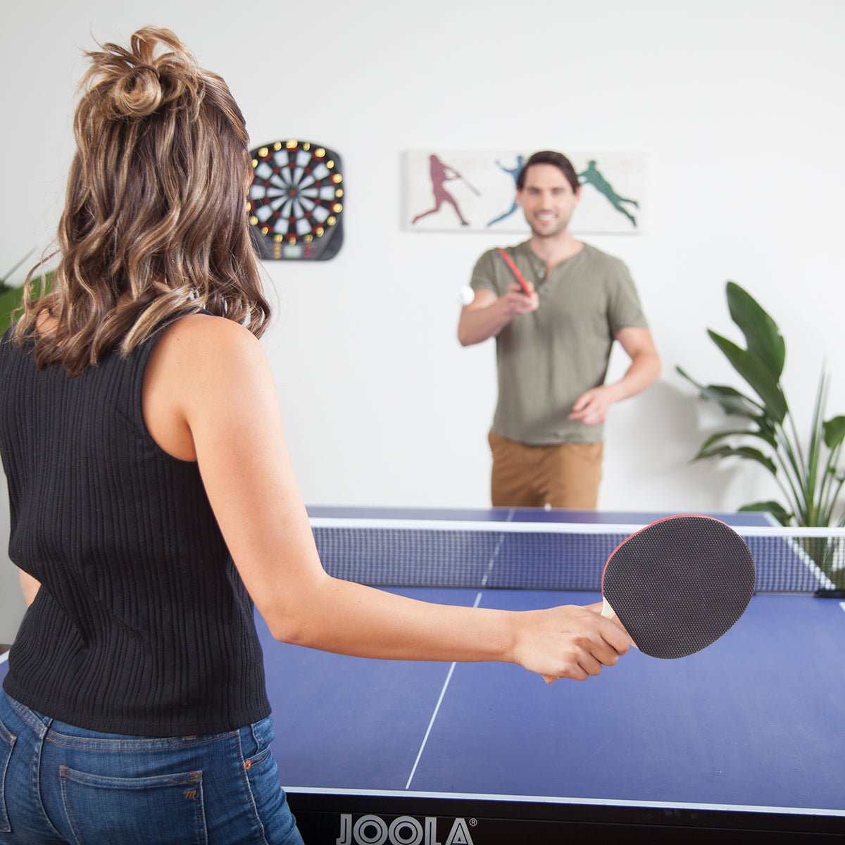 JOOLA Essentials Table Tennis Paddle Set with 3 Balls - Premium Ping Pong Rackets for Indoor/Outdoor Play - Perfect for Family Games, Backyard Parties & Gym Training