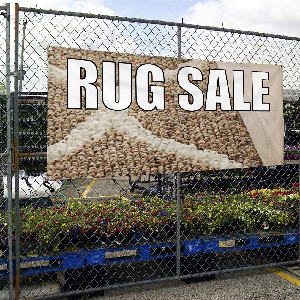 Custom Vinyl Banners for Outdoor Advertising - 60x144 Inches Weatherproof Business Signs with 10 Grommets | Perfect for Yard Sales, Industrial Use & Rug Promotion
