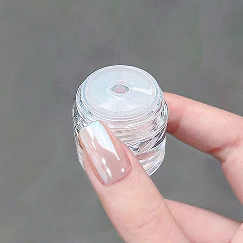 Pearly Mirror Effect Nail Powder #04 - High Shine Chrome Nail Art Pigment for Gel & Acrylic Nails - Perfect for Salon, Home Manicure & Special Occasions