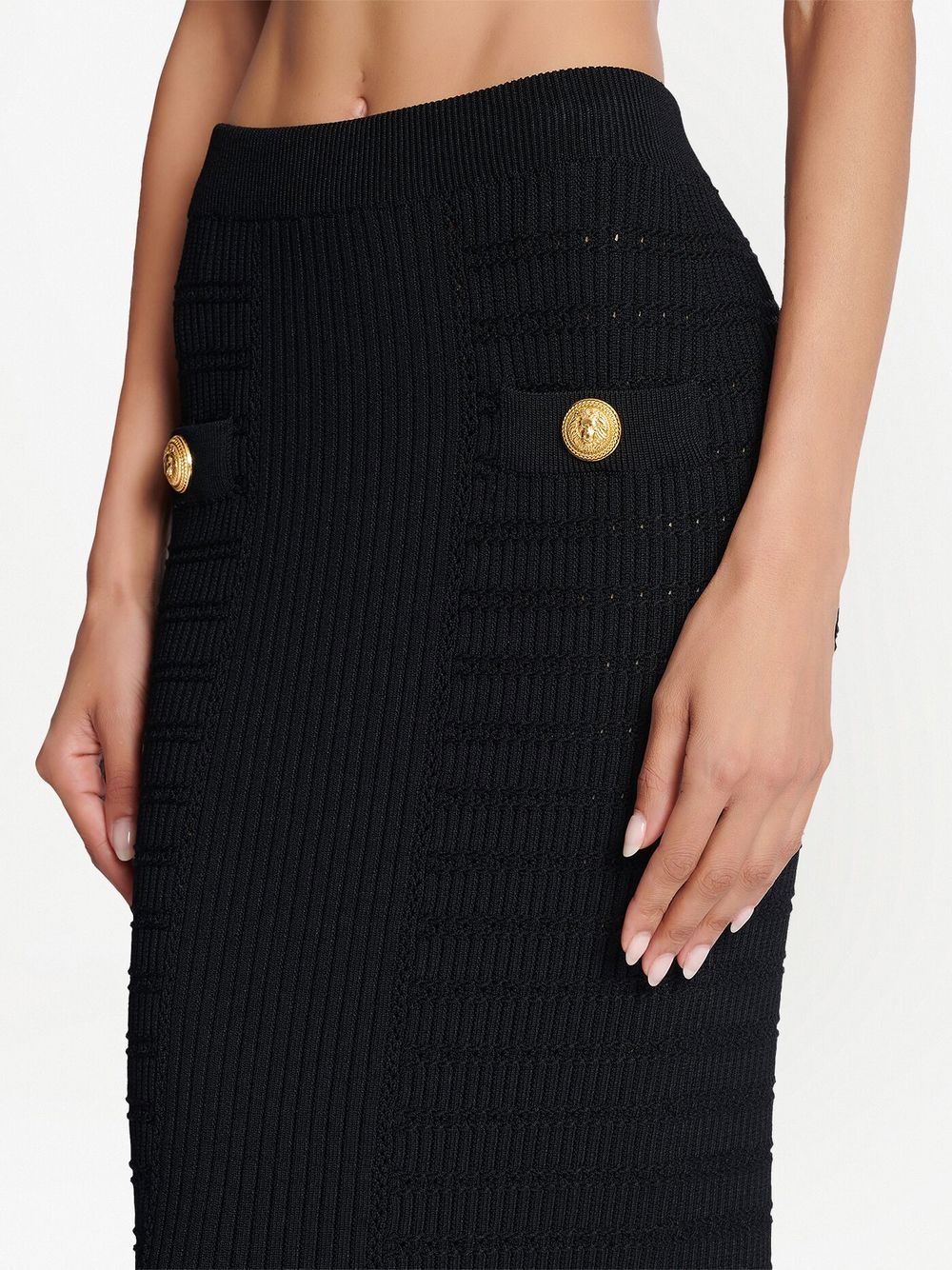 Balmain Black Skirts for Women - Elegant High Waist A-Line Mini Skirt | Perfect for Party, Night Out & Office Wear