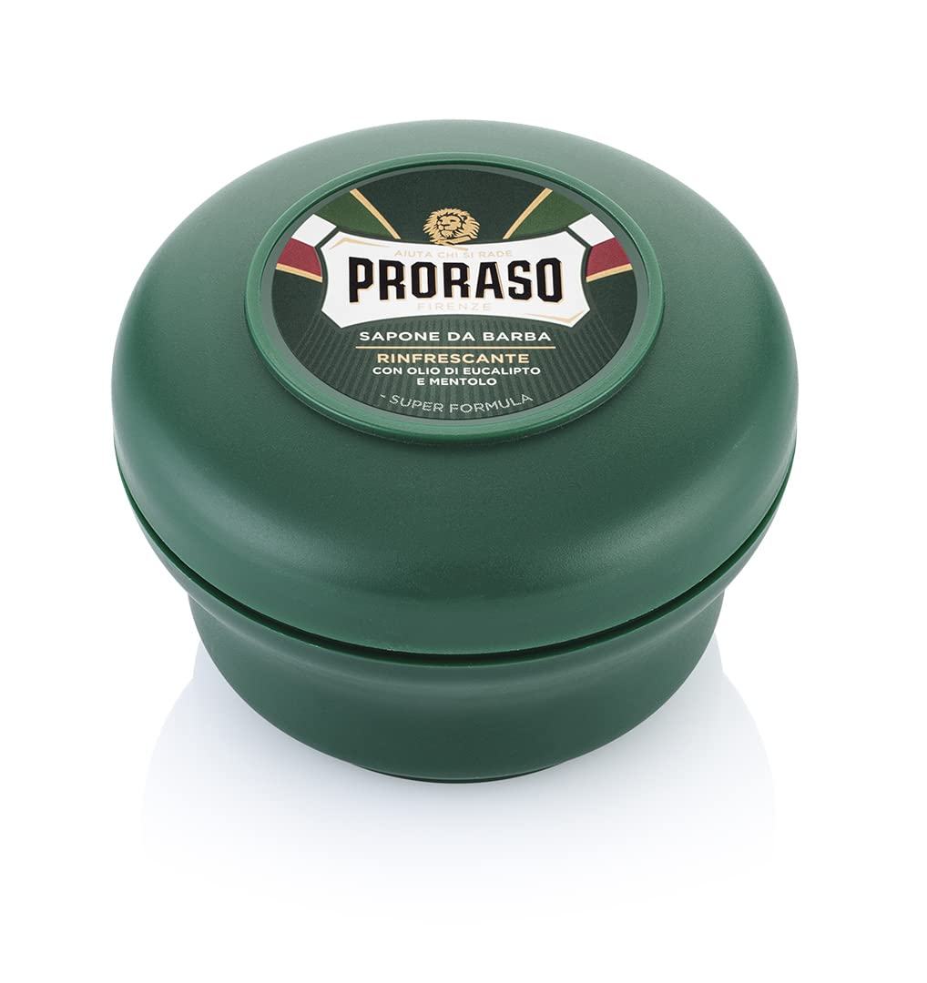 Proraso Shaving Soap for Men - Refreshing Eucalyptus & Menthol Shaving Cream - Classic Italian Barber Shop Formula - Perfect for Sensitive Skin & Close Shaves - Ideal for Daily Grooming & Beard Care Routine