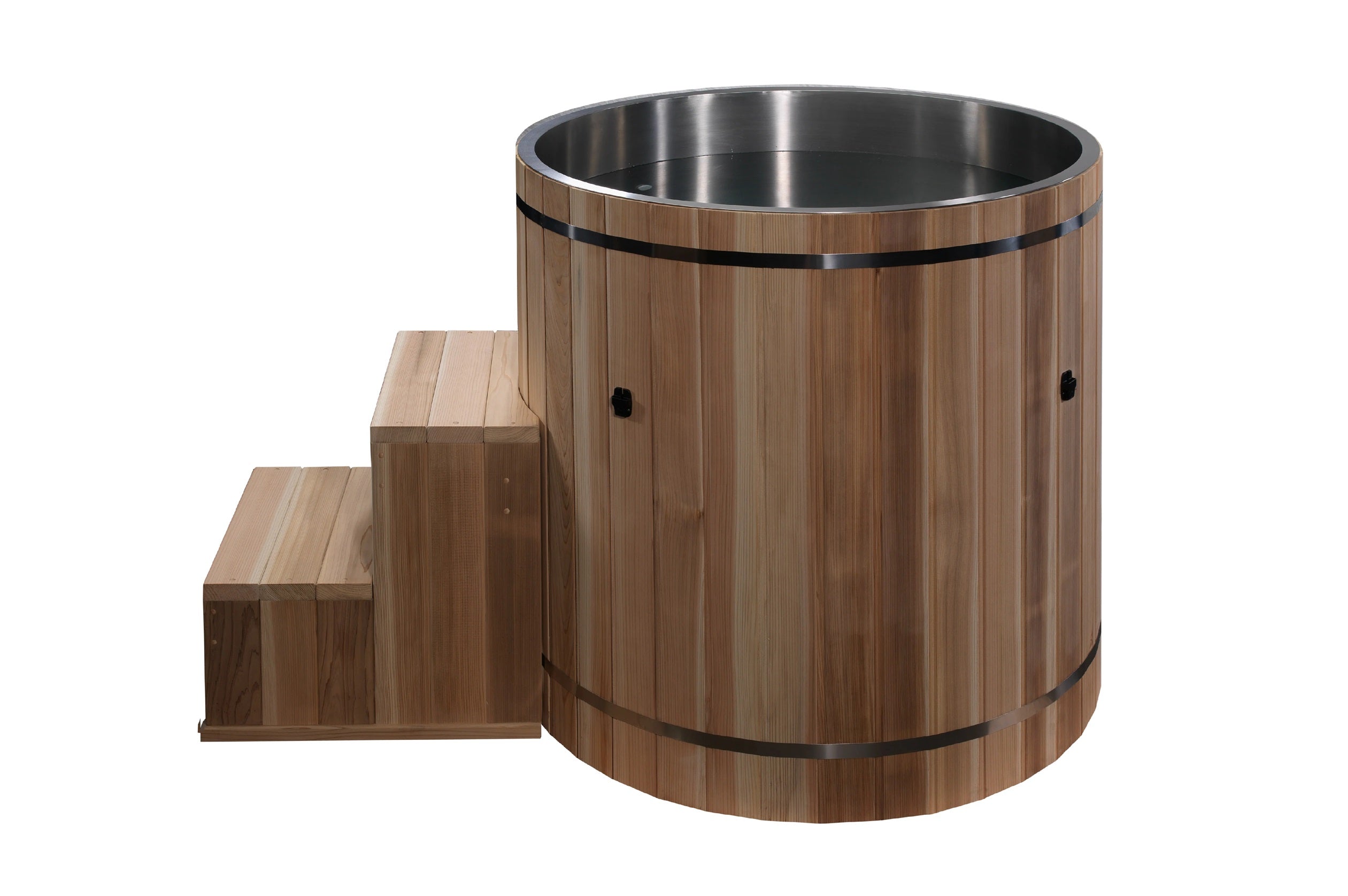 Premium Cold Plunge Barrel for Athletes - Pacific Cedar Wood Cold Therapy Tub with 304 Stainless Steel - Ideal for Post-Workout Recovery & Muscle Pain Relief