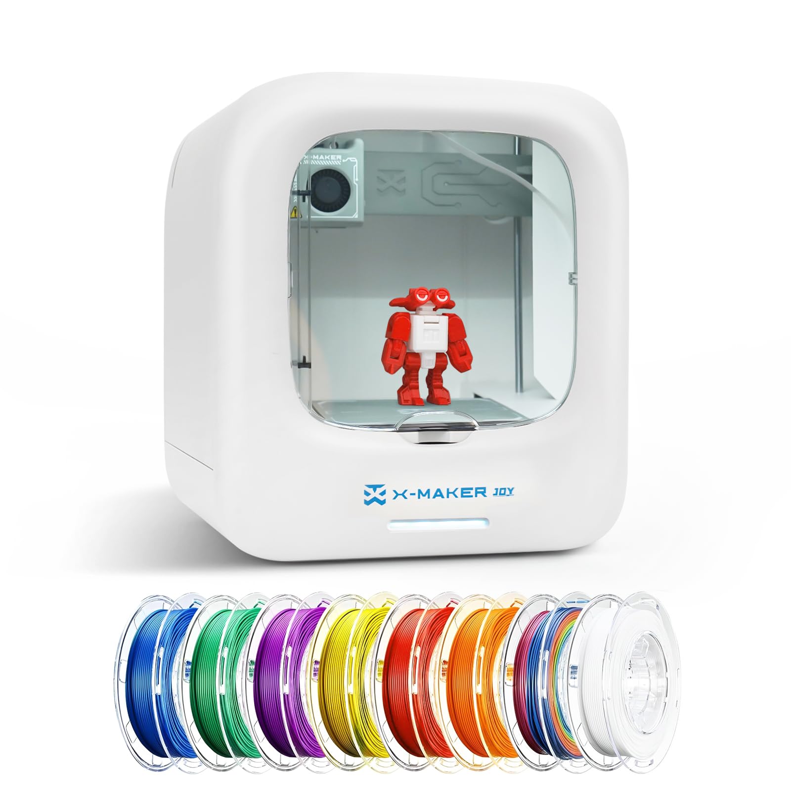 X-Maker Joy 3D Printer for Kids & Beginners - High Precision Wi-Fi & App Controlled 3D Printer with 8 PLA Filaments, 15+ Mini Design Modules & Huge Toy Library | Perfect for STEM Learning, DIY Projects & Educational Toys at Home or School