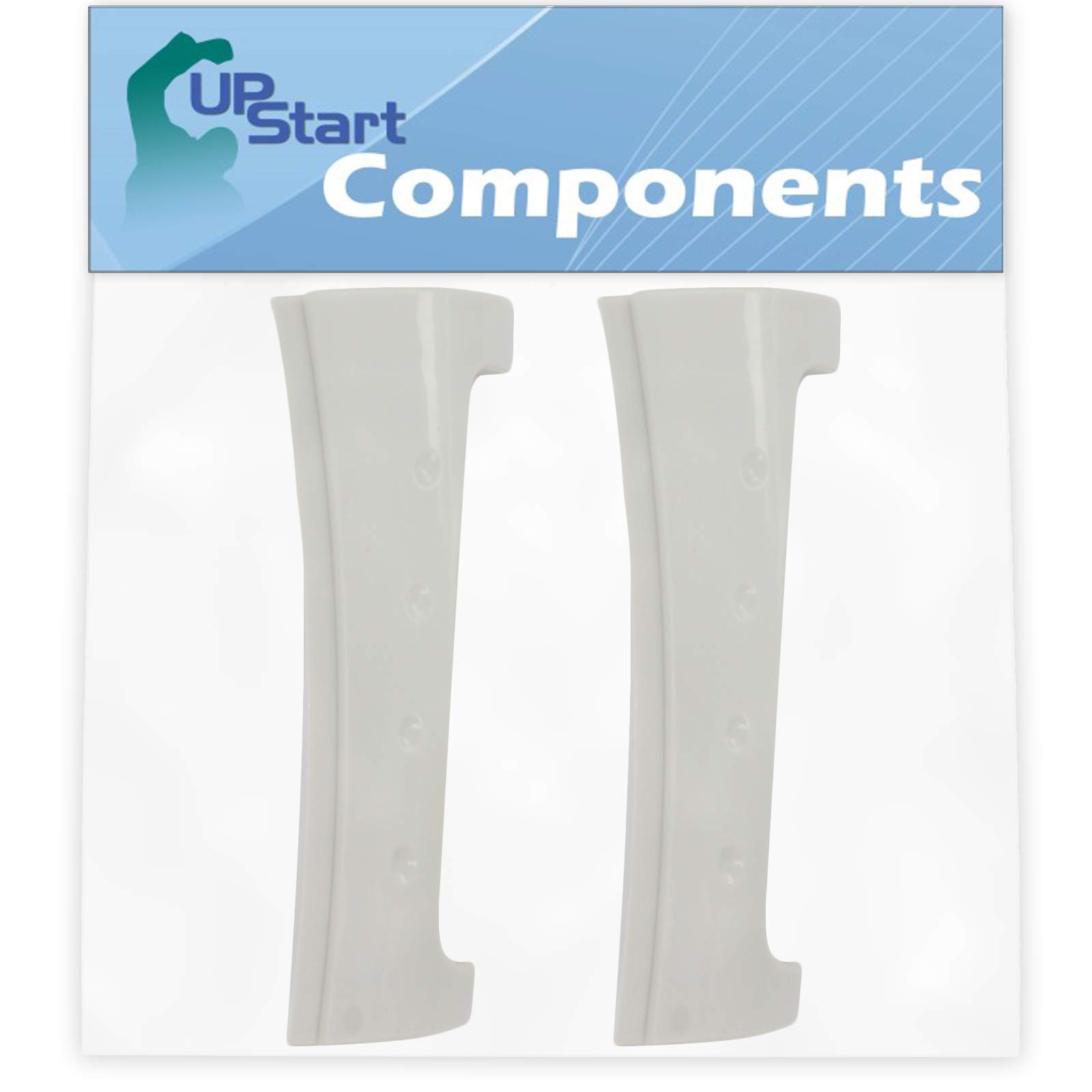 2-Pack Whirlpool Washer Door Handle Replacement - Compatible with WP8181846 & 7MGHW9150PW0 Washing Machines - Durable UpStart Components Brand - Perfect for DIY Appliance Repairs and Home Laundry Room Maintenance