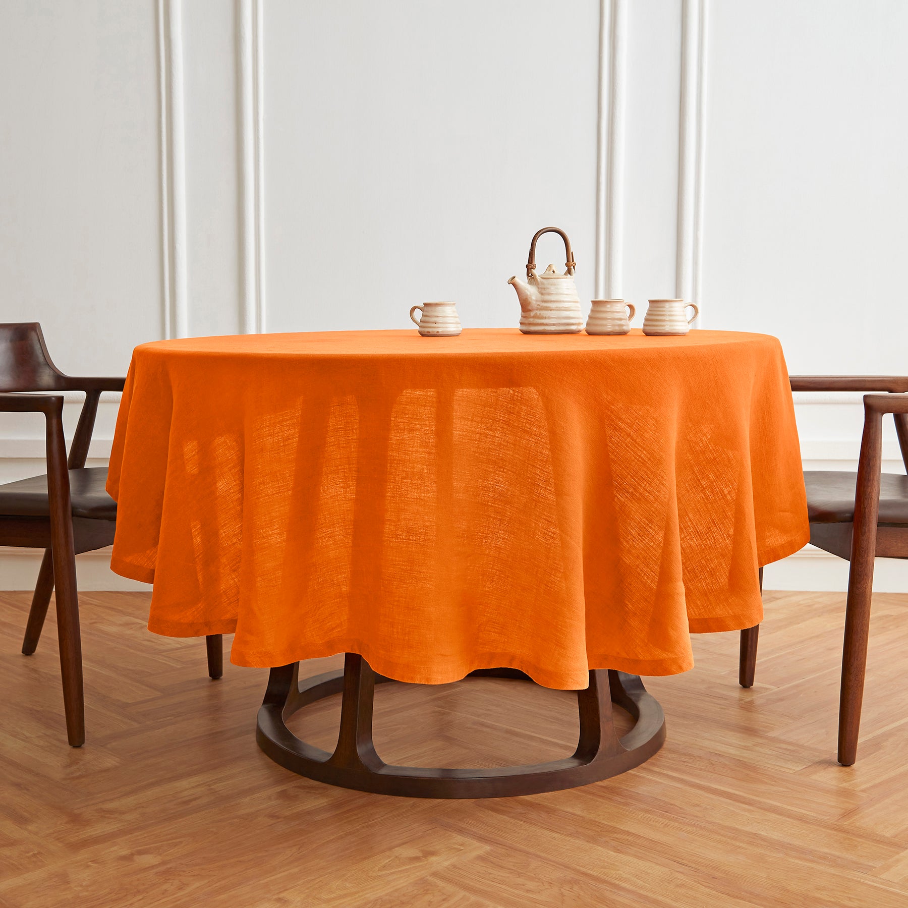 Sonoma Round Tablecloth - Premium Cotton Fabric for Dining & Parties - Perfect for Holiday Gatherings, Weddings & Home Decor