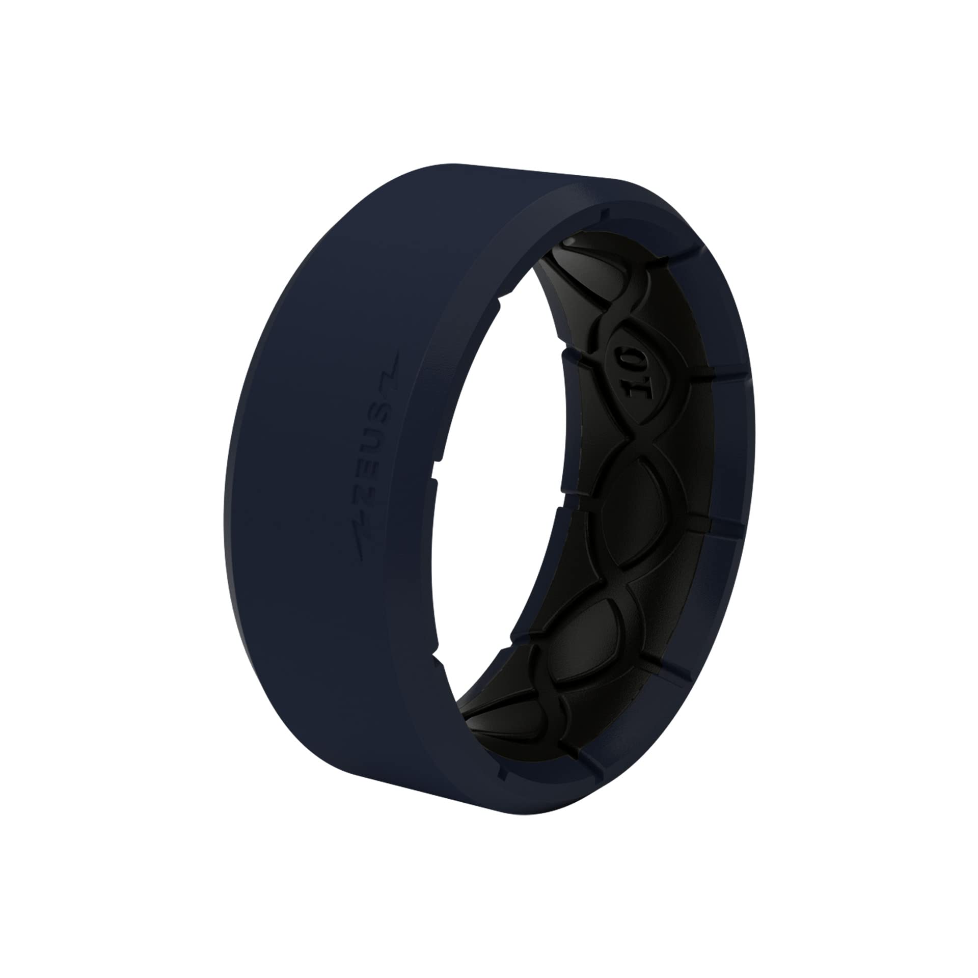 Groove Life Zeus Silicone Ring - Breathable Rubber Wedding Band for Men, Durable Comfort Fit Ring with Unique Design | Perfect for Active Lifestyles, Gym, Swimming & Outdoor Adventures