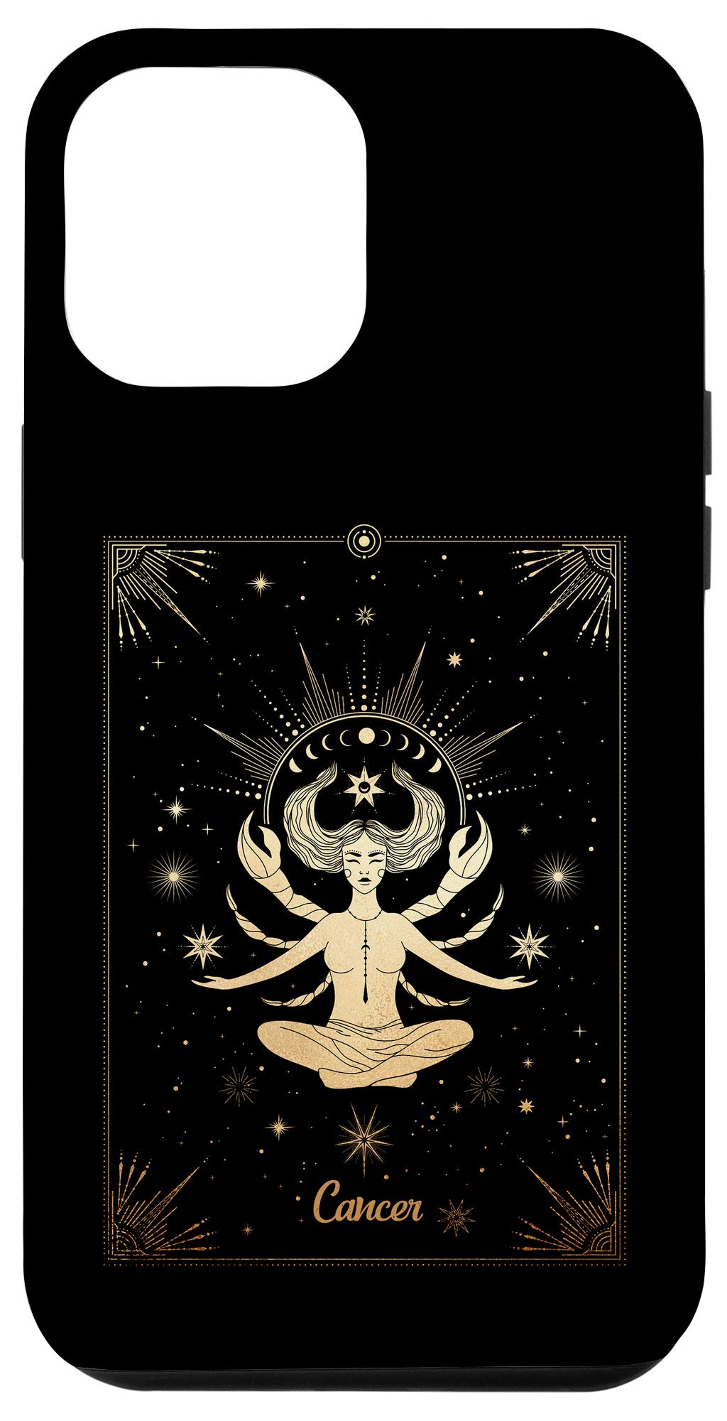iPhone 12 Pro Max Case - Zodiac Cancer Sign Horoscope Cover with Vintage Tarot Design | Perfect for Astrology Lovers & Witchy Aesthetic (6.7-inch)