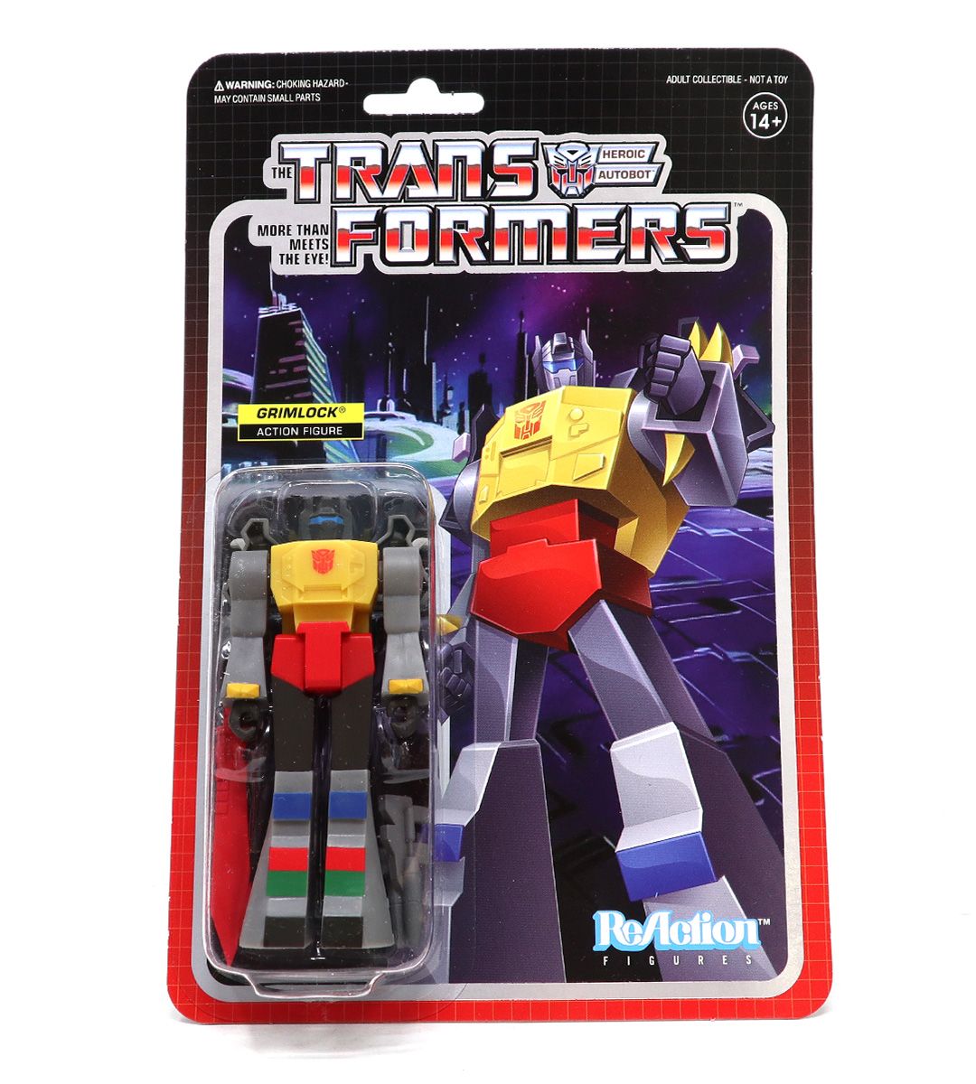 Grimlock Transformers Wave 2 ReAction Figure - Collectible Toy for Fans, Display & Action Scenes