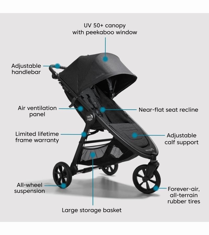 Baby Jogger City Mini GT2 Stroller - Lightweight All-Terrain Travel Stroller for Toddlers | Perfect for City Walks, Jogging & Outdoor Adventures