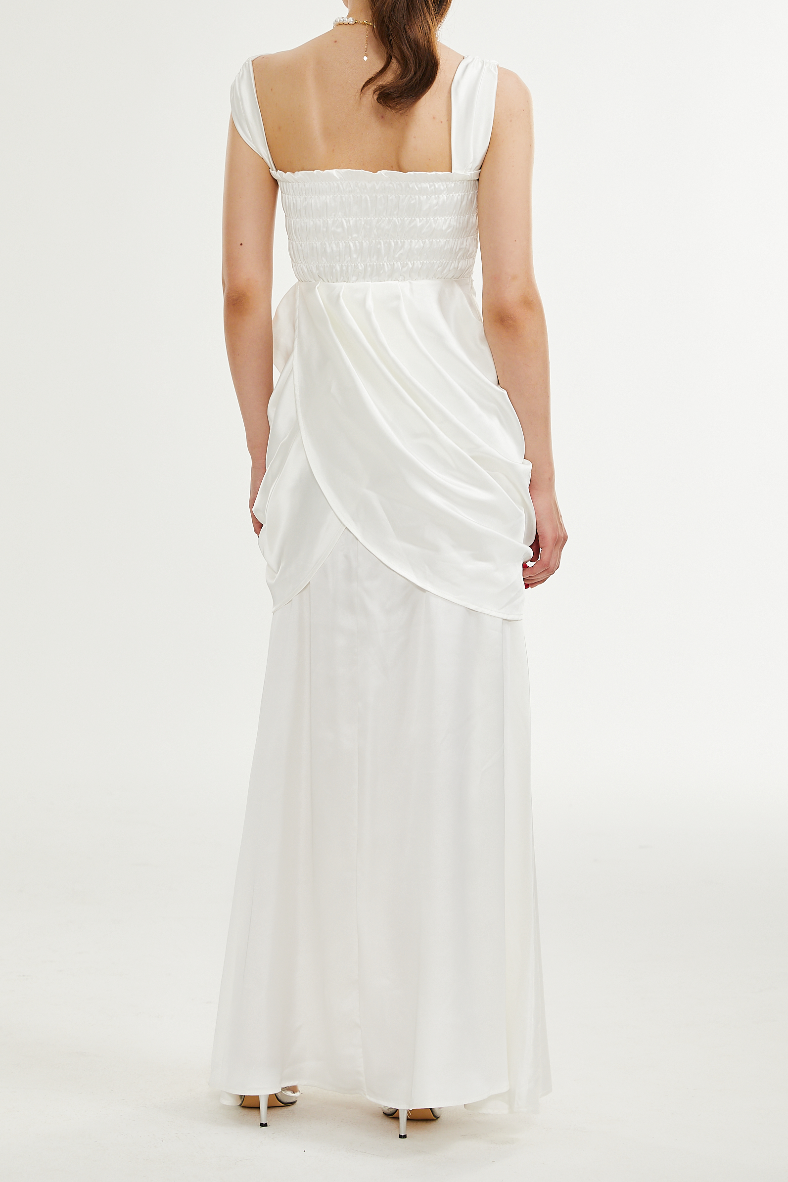 Elegant Adelita Rose Floral Pleated Maxi Dress for Women - Perfect for Weddings, Parties & Summer Vacations