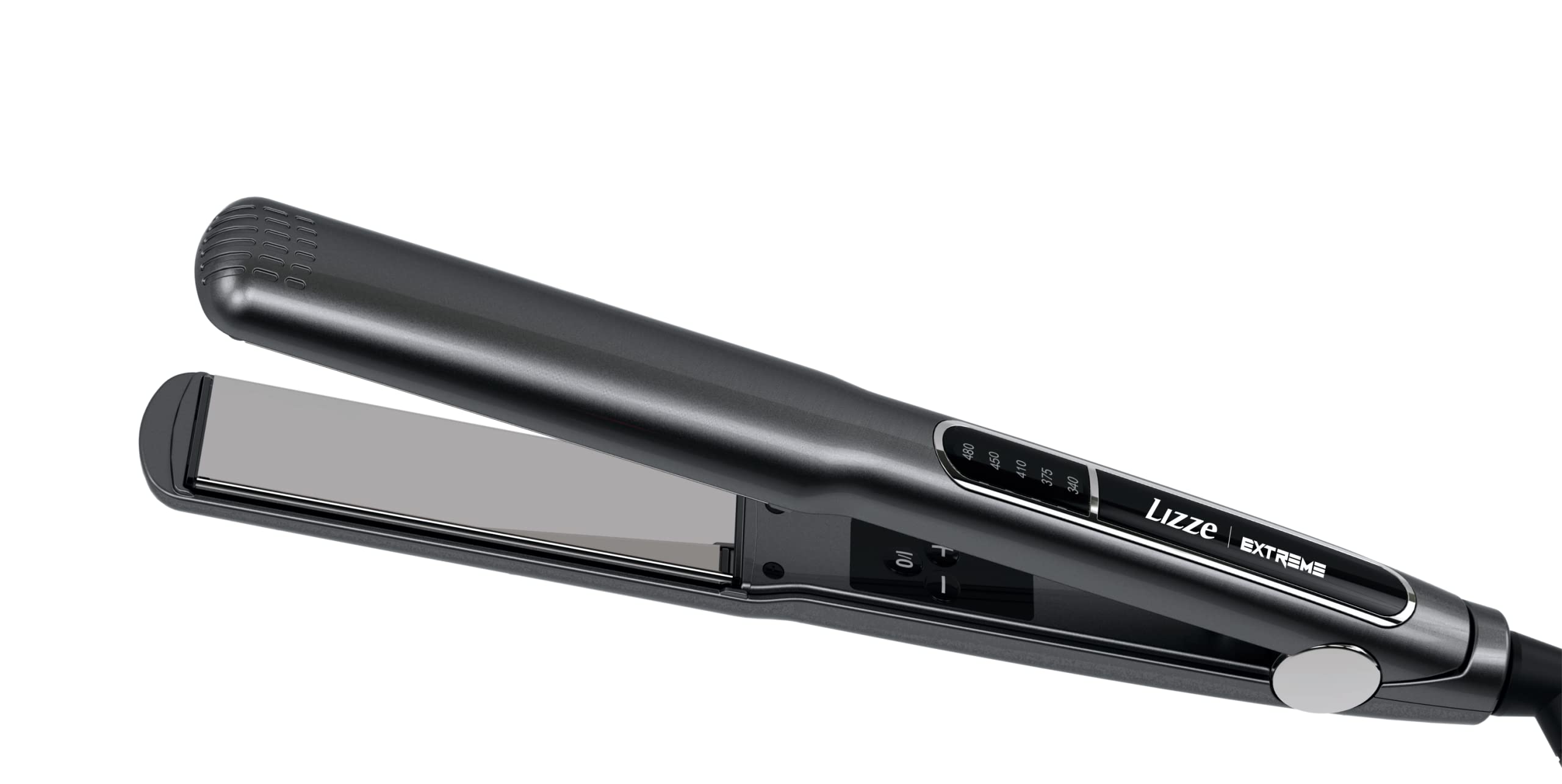 Lizze Extreme Professional 480°F Titanium Flat Iron Hair Straightener - Salon Quality Styling for Smooth, Shiny Hair at Home or Travel