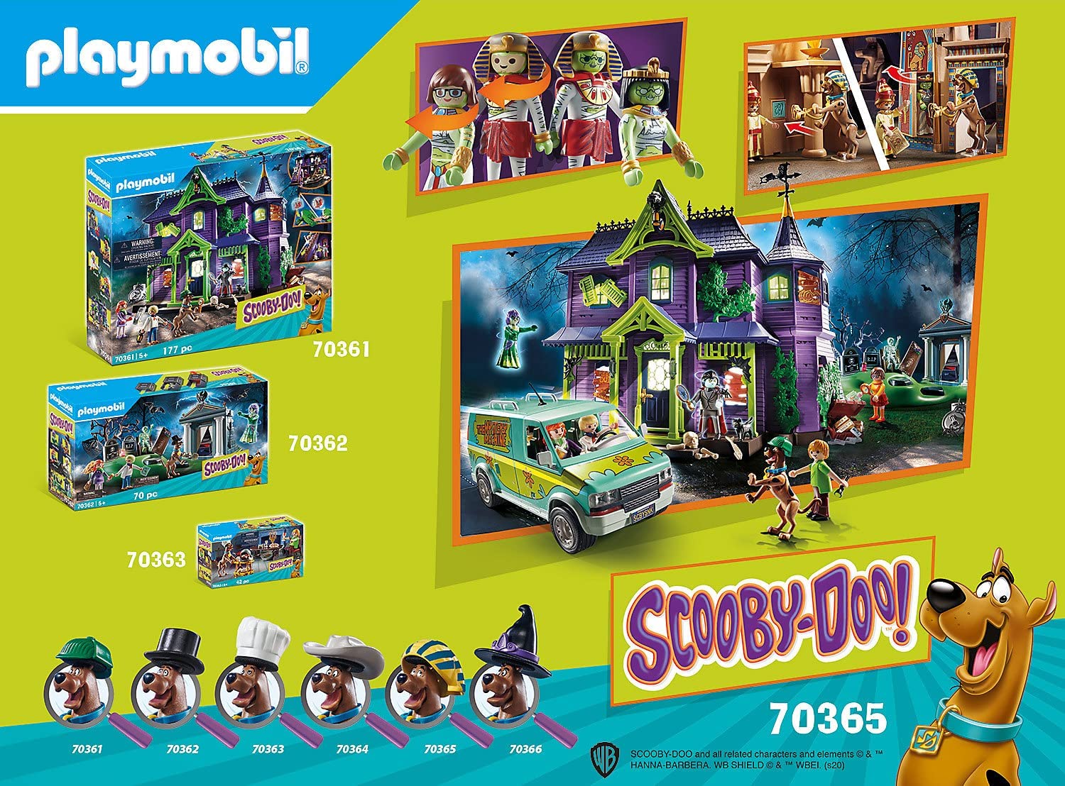 PLAYMOBIL Scooby-Doo! Egypt Adventure Playset 70365 - Mystery Solving Toy Set for Kids, Collectible Action Figures with Ancient Egyptian Theme - Perfect for Birthday Gifts & Imaginative Play