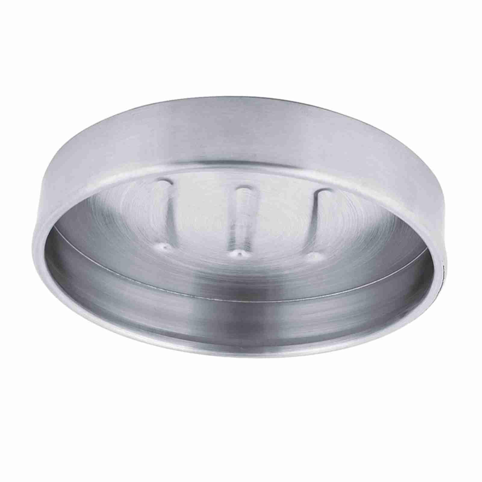 Stainless Steel Soap Dish Holder - Round Rustproof Soap Tray for Bathroom, Kitchen & Hotel - Perfect for Bar Soaps, Sponge Storage & Toilet Organization (Durable & Stylish)