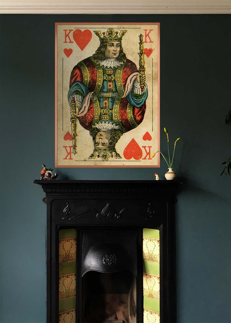 Vintage King of Hearts Playing Cards - Classic Retro Design for Poker, Magic Tricks & Collectors - Perfect for Game Nights, Cardistry & Home Decor