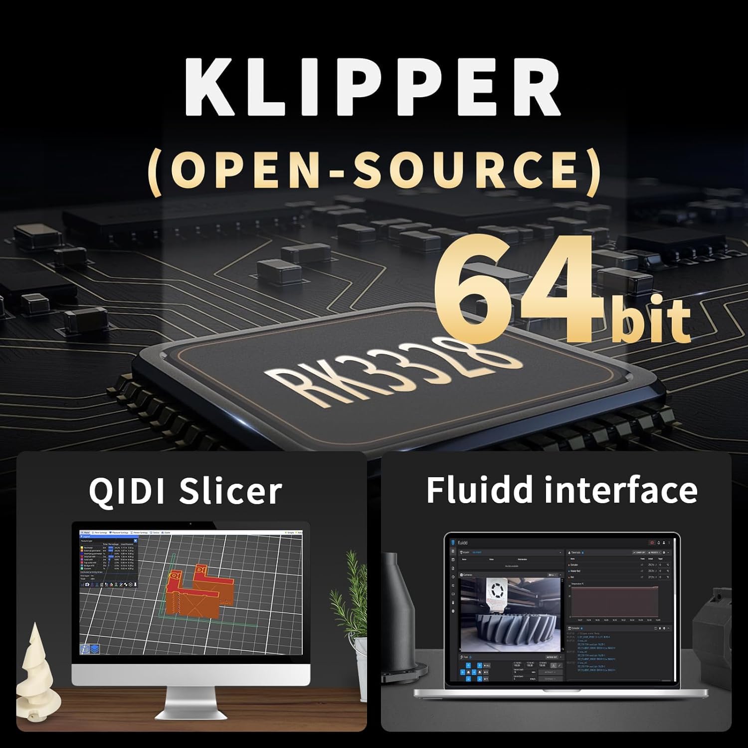 QIDI MAX3 High-Speed Large Size 3D Printer - 600mm/s Fast Printing, Auto Leveling, 65℃ Heated Chamber, Industrial-Grade Precision (12.8×12.8×12.4