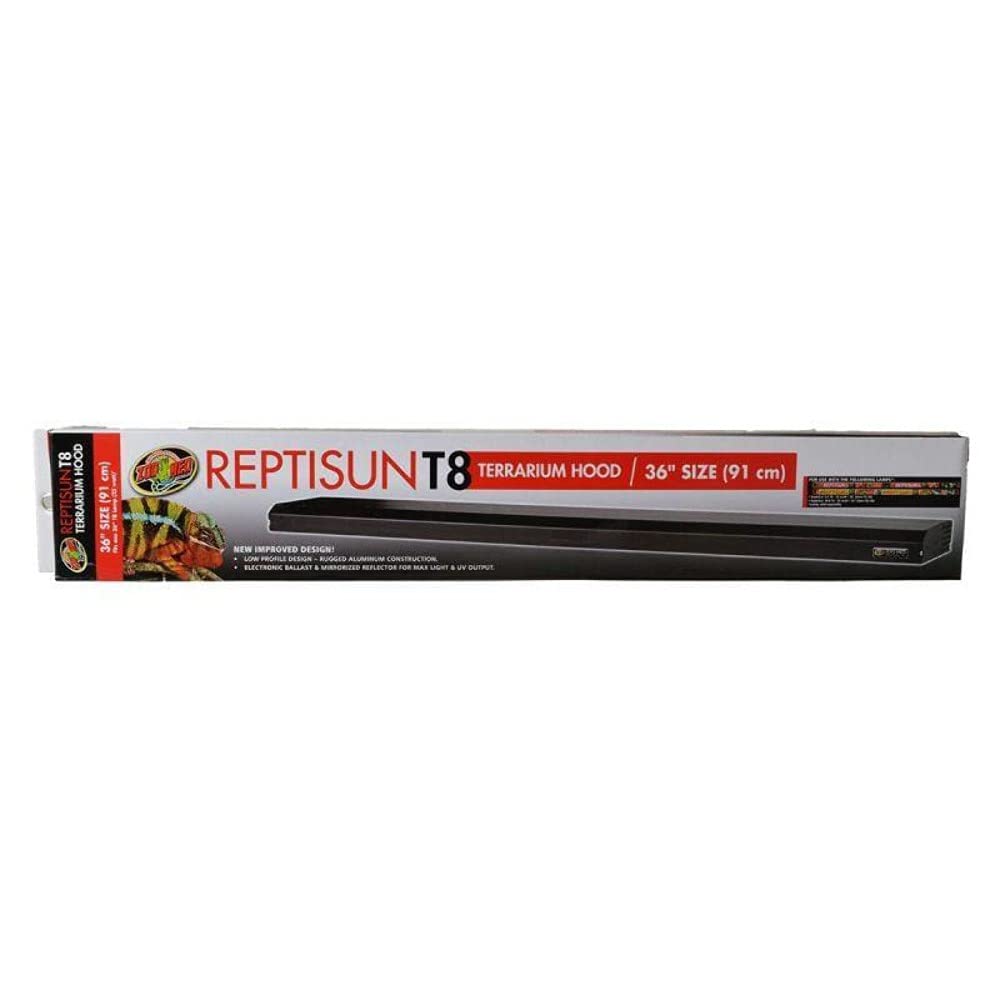 Zoo Med ReptiSun® 36-Inch Terrarium Hood - UVB Lighting Fixture for Reptile Tanks, Ideal for Bearded Dragons, Turtles & Lizards - Perfect for Desert & Tropical Habitat Setups