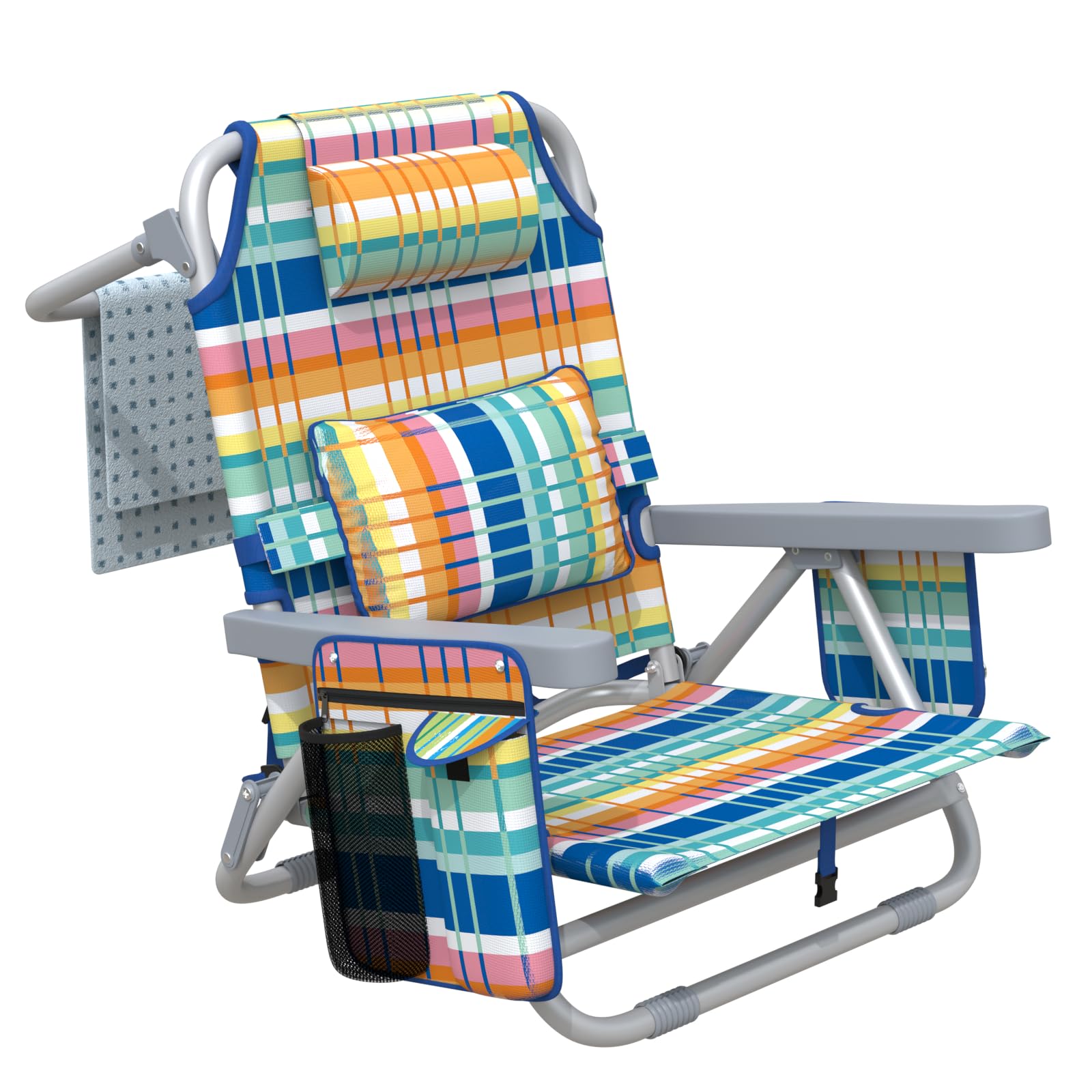 ZENPETIO Portable Folding Beach Chair for Adults - Lightweight Camping Chair with Backpack Straps for Pool, Beach, Outdoor & Travel - Perfect for Relaxing, Sunbathing & Picnics