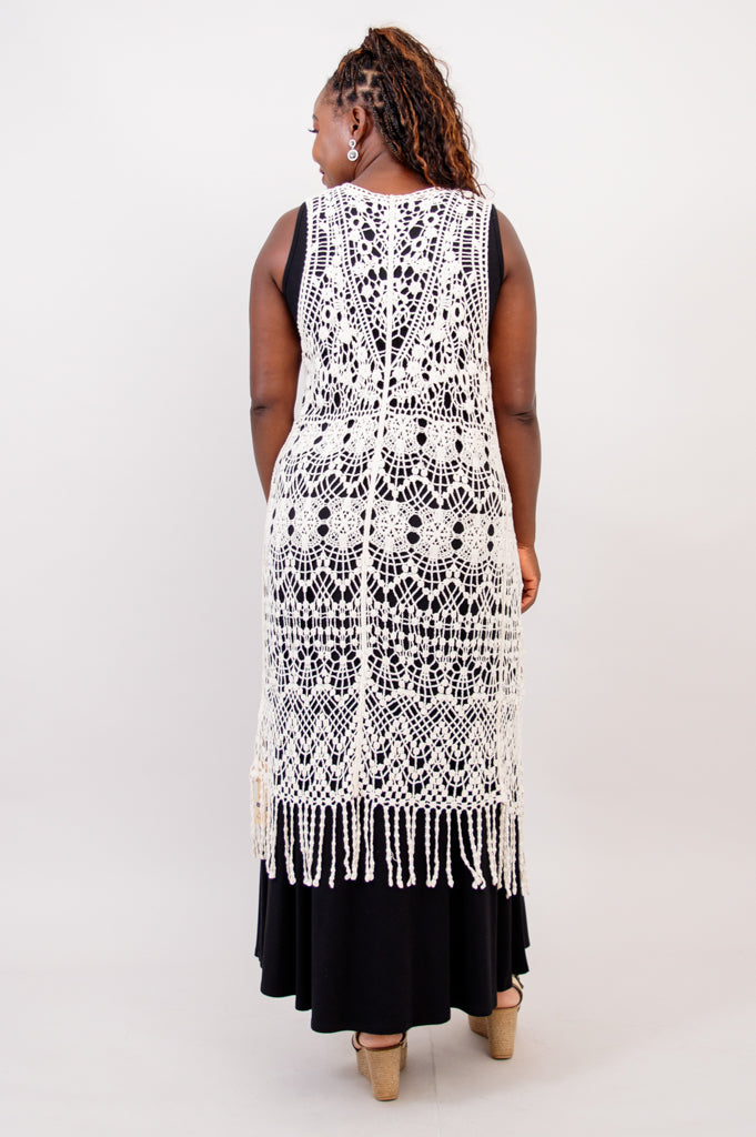 Elegant White Lace Vest for Women - Fashionable Summer Layering Piece - Perfect for Weddings, Beach Outfits & Casual Wear