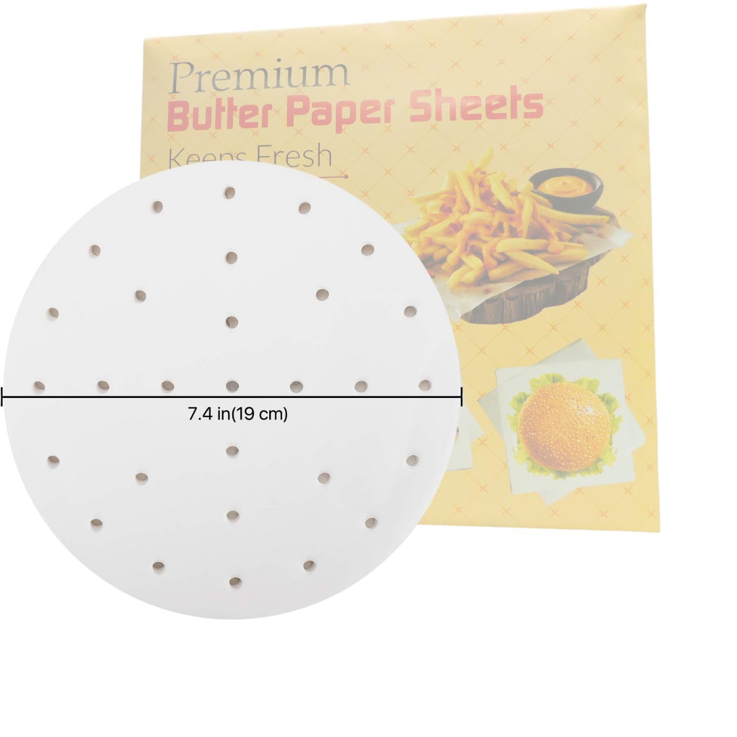 Anchara Air Fryer Parchment Paper - 50 Pack Round Non-Stick Baking Sheets for All Air Fryer Models | Perfect for Roasting, Baking & Frying | BPA-Free & Heat-Resistant