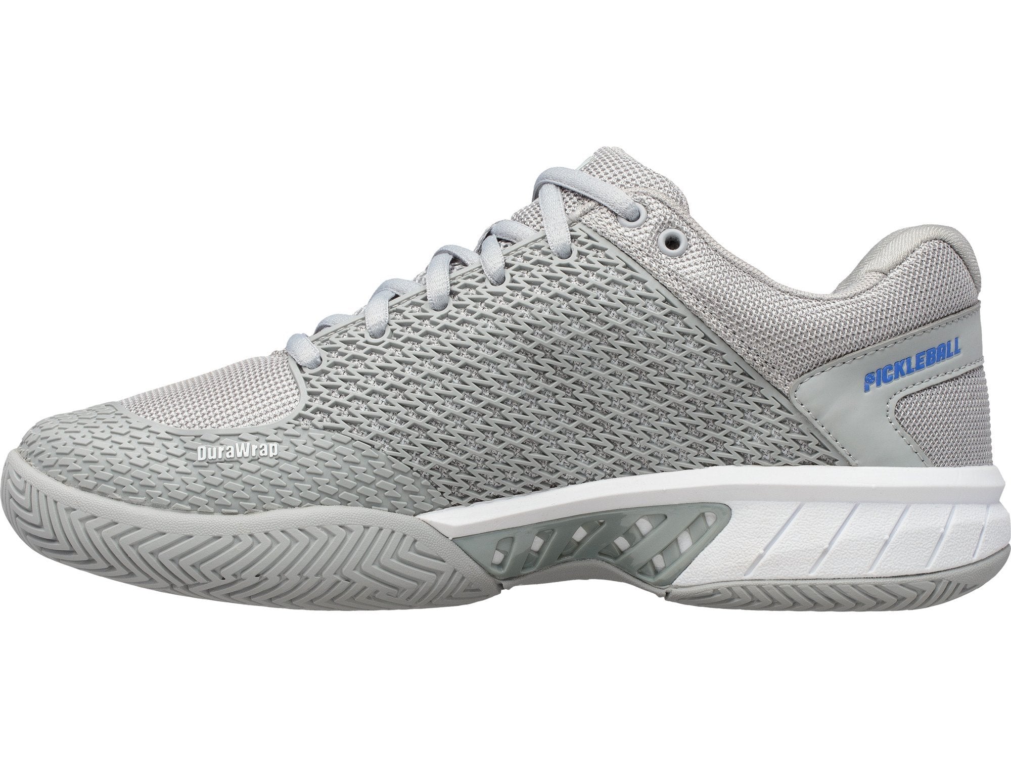 K Swiss Express Light Women's Pickleball Shoes - Breathable Tennis Shoes for Women with Cushioned Support | Grey & White | Perfect for Pickleball, Tennis & Court Sports