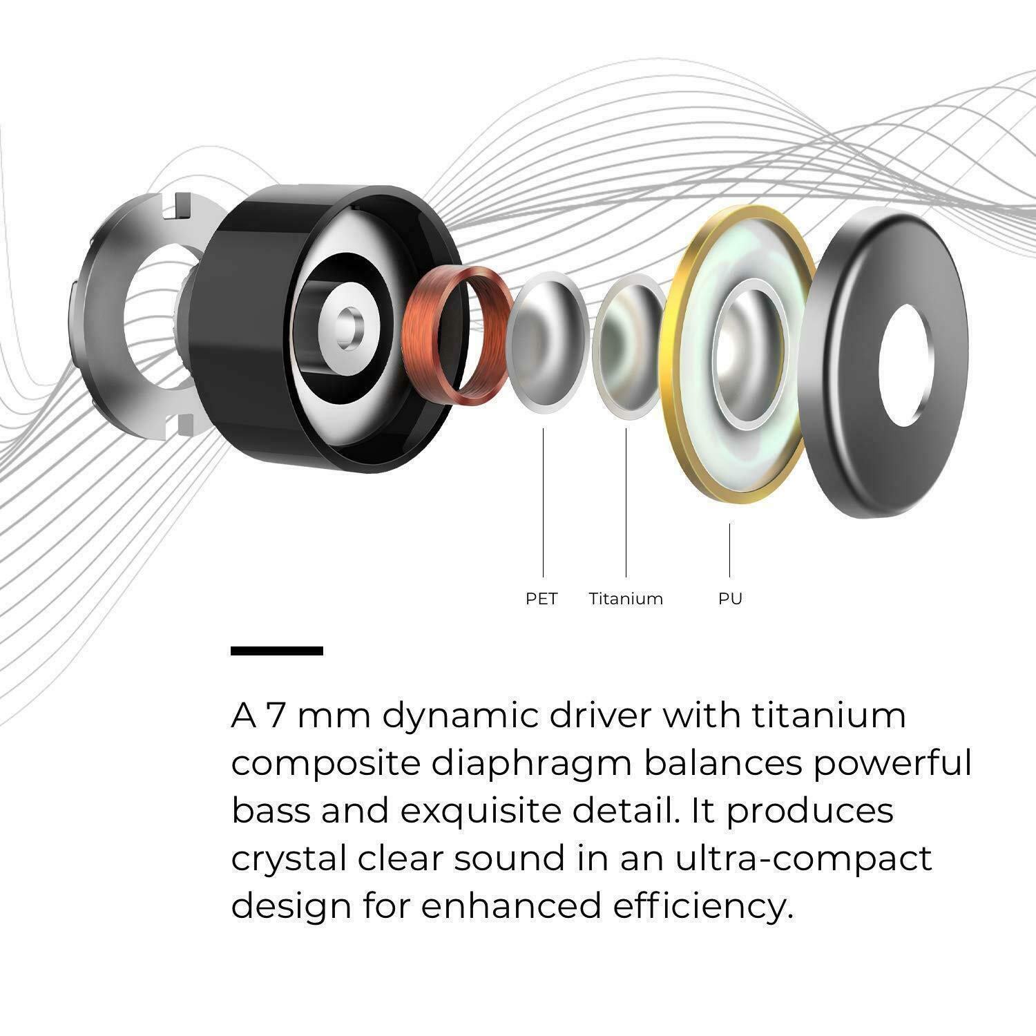 Premium True Wireless Bluetooth Earbuds - Stereo Sound in-Ear Headphones with Charging Case, Built-in Mic & 24H Playtime (3-Pack) for Gym, Work & Travel