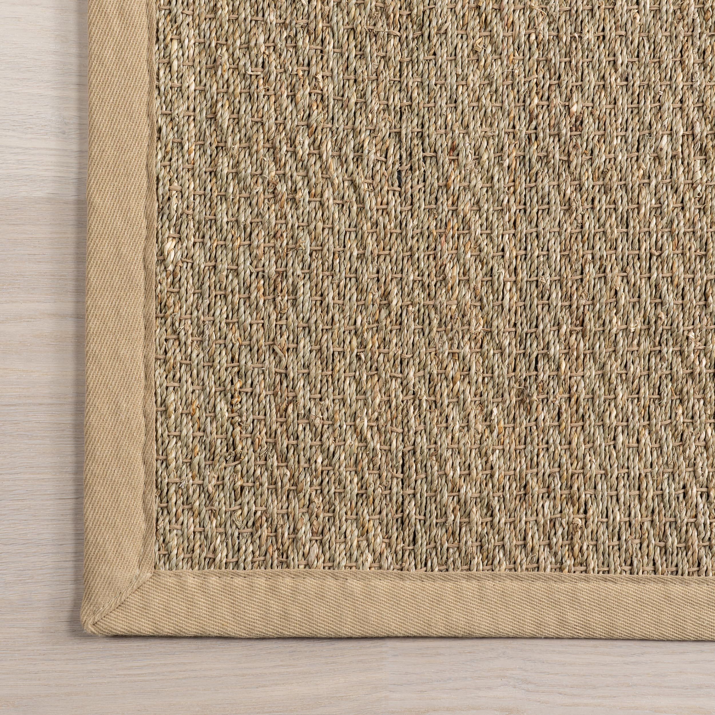 nuLOOM Elijah Farmhouse Seagrass Area Rug 6' x 9' Beige - Natural Woven Jute Rug for Living Room, Bedroom & Dining Room Decor