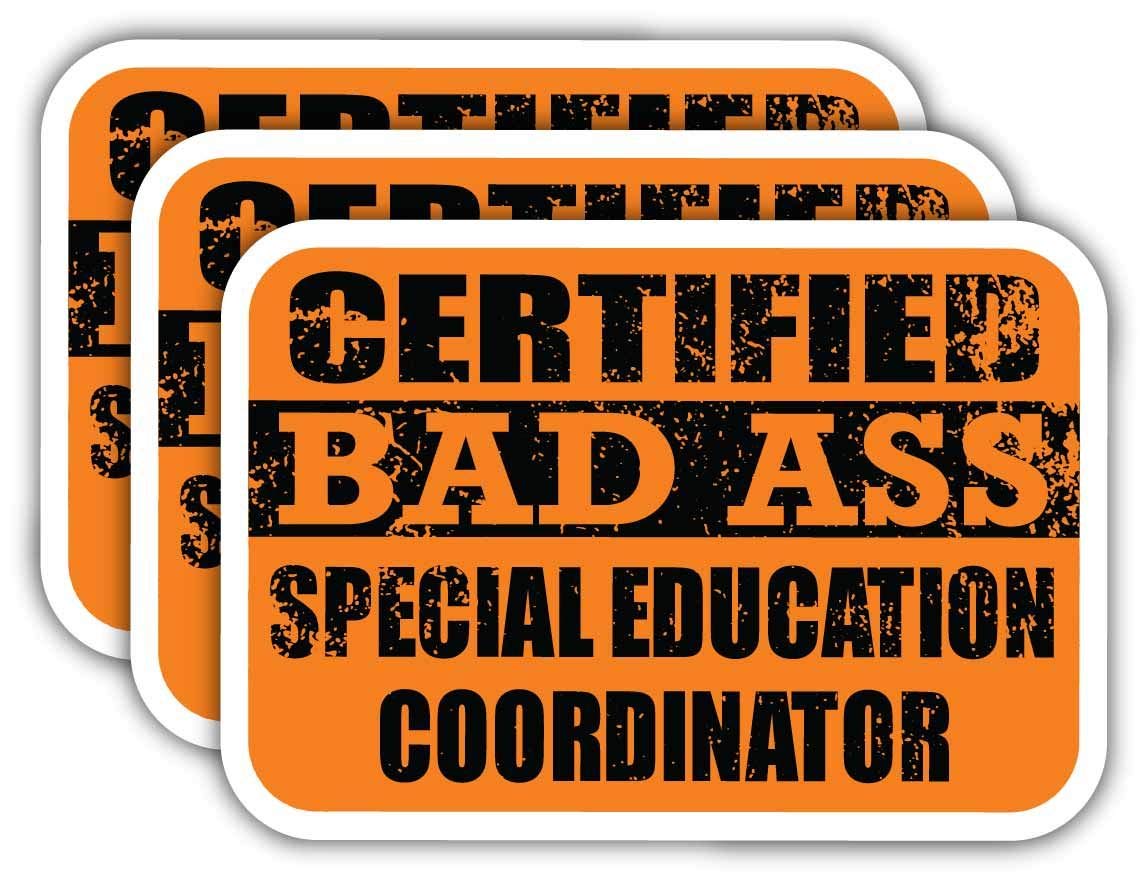 Certified Special Education Coordinator Stickers - Funny Job Gift for Teachers, Laptops & Cars