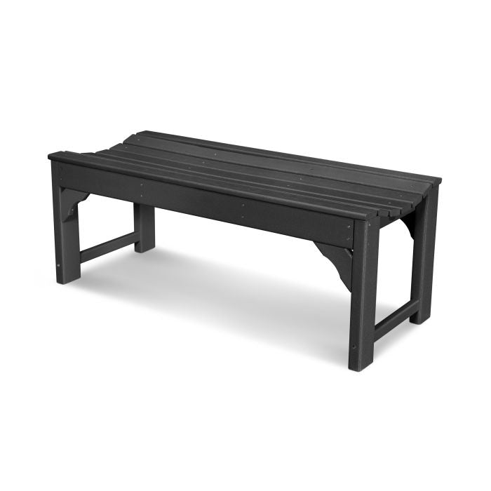 POLYWOOD Traditional 48-Inch Backless Garden Bench - Durable Outdoor Furniture for Patio, Deck, and Lawn Seating