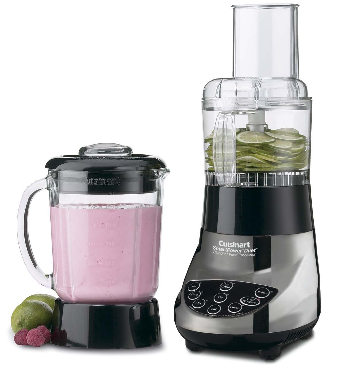 Cuisinart BFP-703BC Smartpower Duet Blender and Food Processor Combo - 3-Cup Brushed Chrome (Renewed) | Perfect for Smoothies, Sauces & Meal Prep