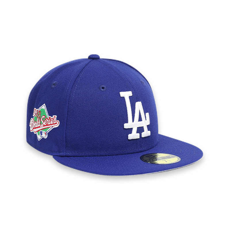 Los Angeles Dodgers 1988 World Series Blue 59FIFTY Fitted Baseball Cap for Men - Perfect for Game Day, Sports Events & Fan Collections