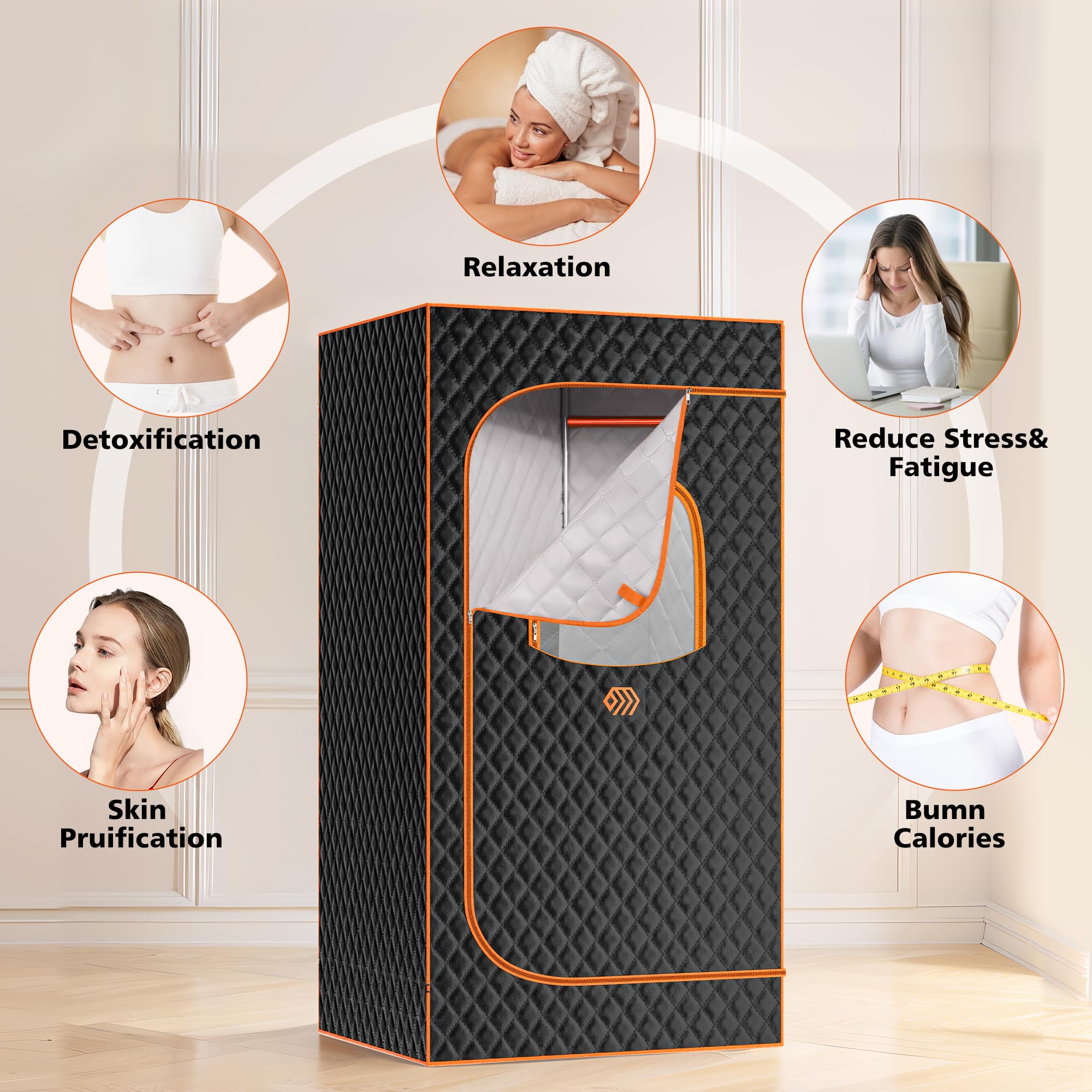 Portable Home Sauna Tent with Steamer, Remote Control, Folding Chair & Mat - Personal Steam Sauna for Relaxation, Detox & Weight Loss - Perfect for Home Spa, Yoga & Wellness Retreats