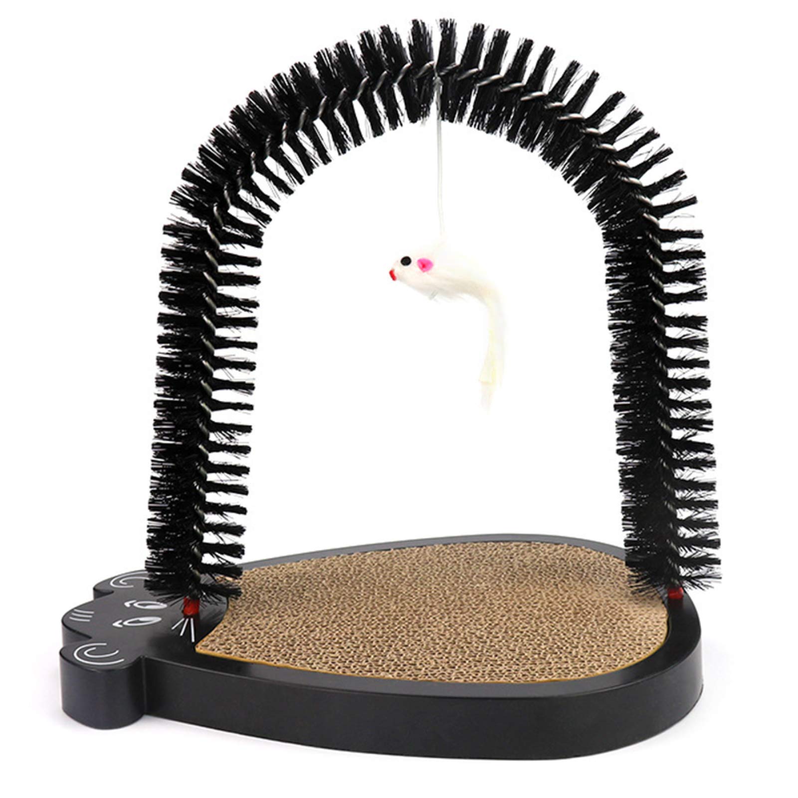 Interactive Cat Scratcher & Grooming Arch with Simulated Mouse - Massaging Self-Grooming Bristle Toy for Play & Scratching | Perfect for Indoor Cats, Stress Relief & Nail Care