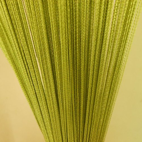 100cm x 200cm Green Decorative String Fringe Door Curtain - Room Divider, Window Screen Panel for Boho Home Decor, Bedroom, Living Room & Party Backdrop