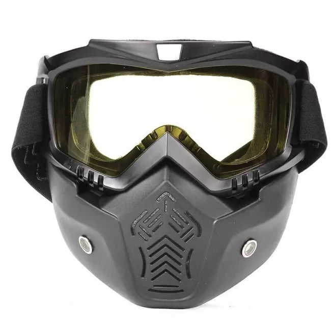Anti-Fog Harley Motocross Goggles with Tactical Mask - Dirt Bike Riding, Snowmobile & ATV Protective Eyewear